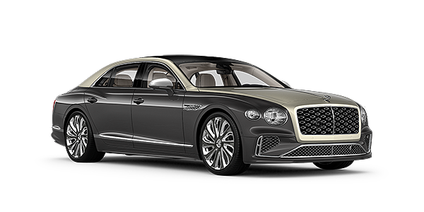 宾利广州—珠江新城 Bentley New Flying Spur Mulliner front three quarter view in Rose Gold over Magnetic paint with 22 inch painted and polished wheel